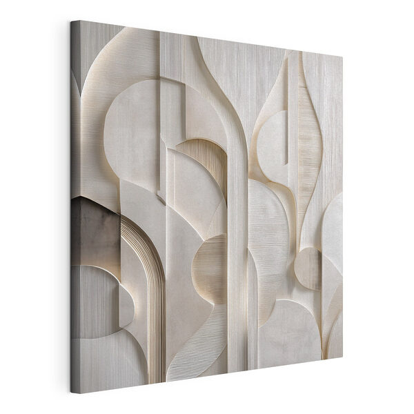 Wandbilder Wandbilder Weiße Wand mit geschwungenen Linien und Kurven (Artikelnummer: s49887)