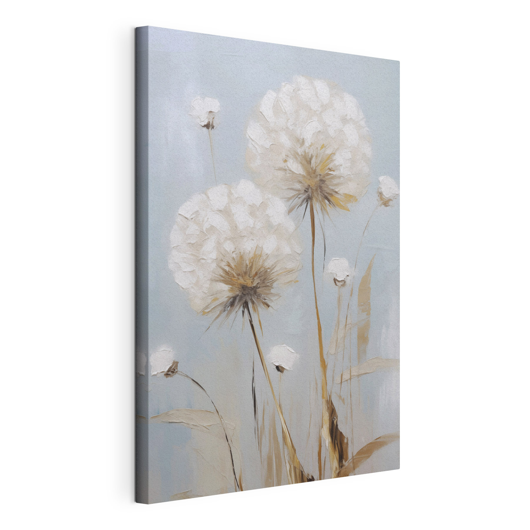 Painting of flowers on a blue background Painting of flowers on a blue background