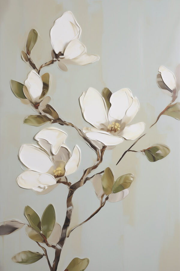 Painting of a white flower Painting of a white flower