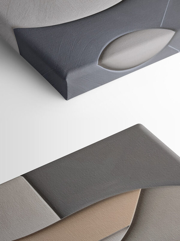 Wall art with a curved design Wall art with a curved design