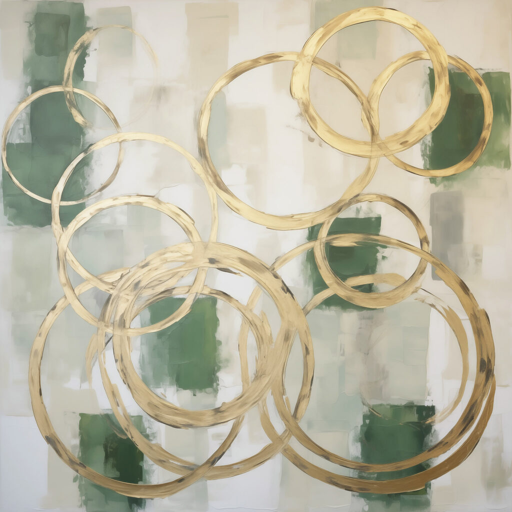 Painting of circles and squares Painting of circles and squares