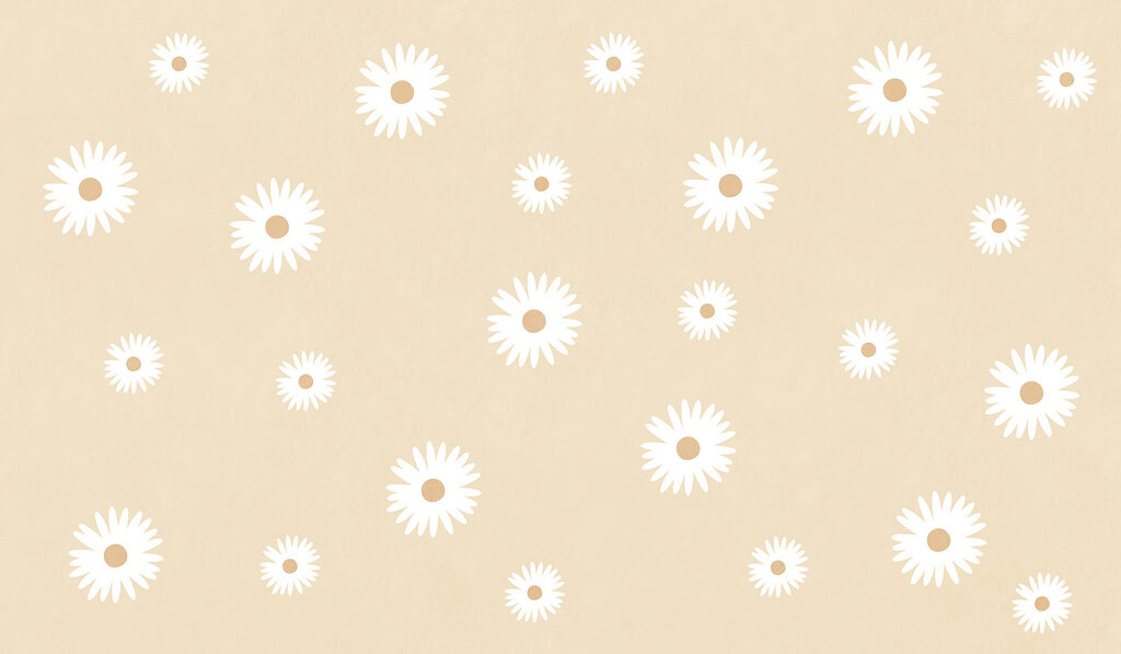 White flowers on a beige background White flowers on a beige background