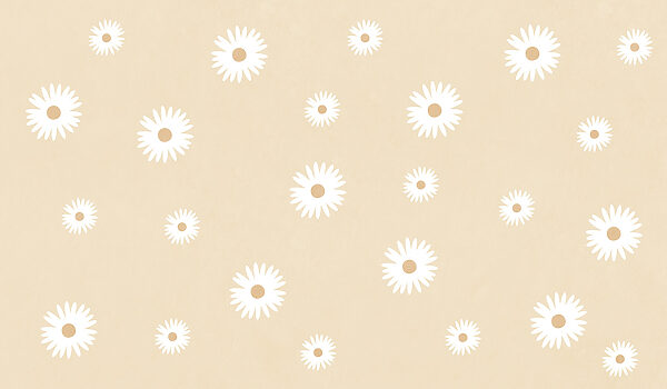 White flowers on a beige background White flowers on a beige background