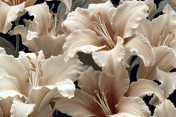 Delicate blossoms in soft hues