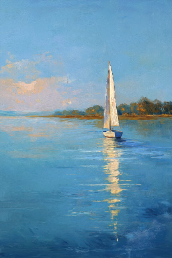 Sailboat on a body of water