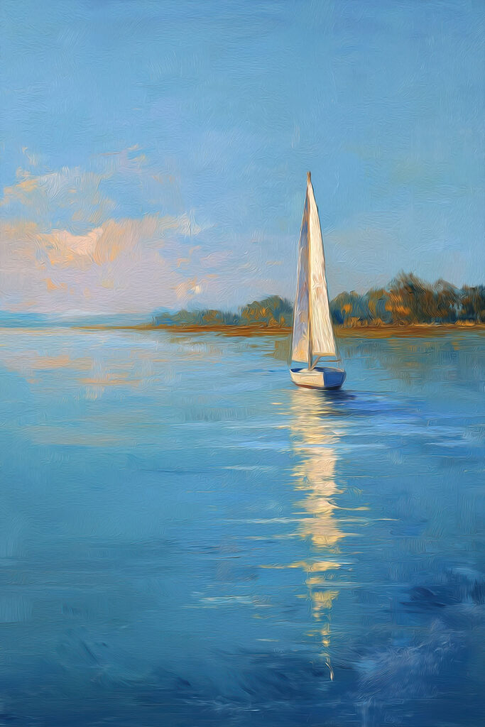 Sailboat on a body of water