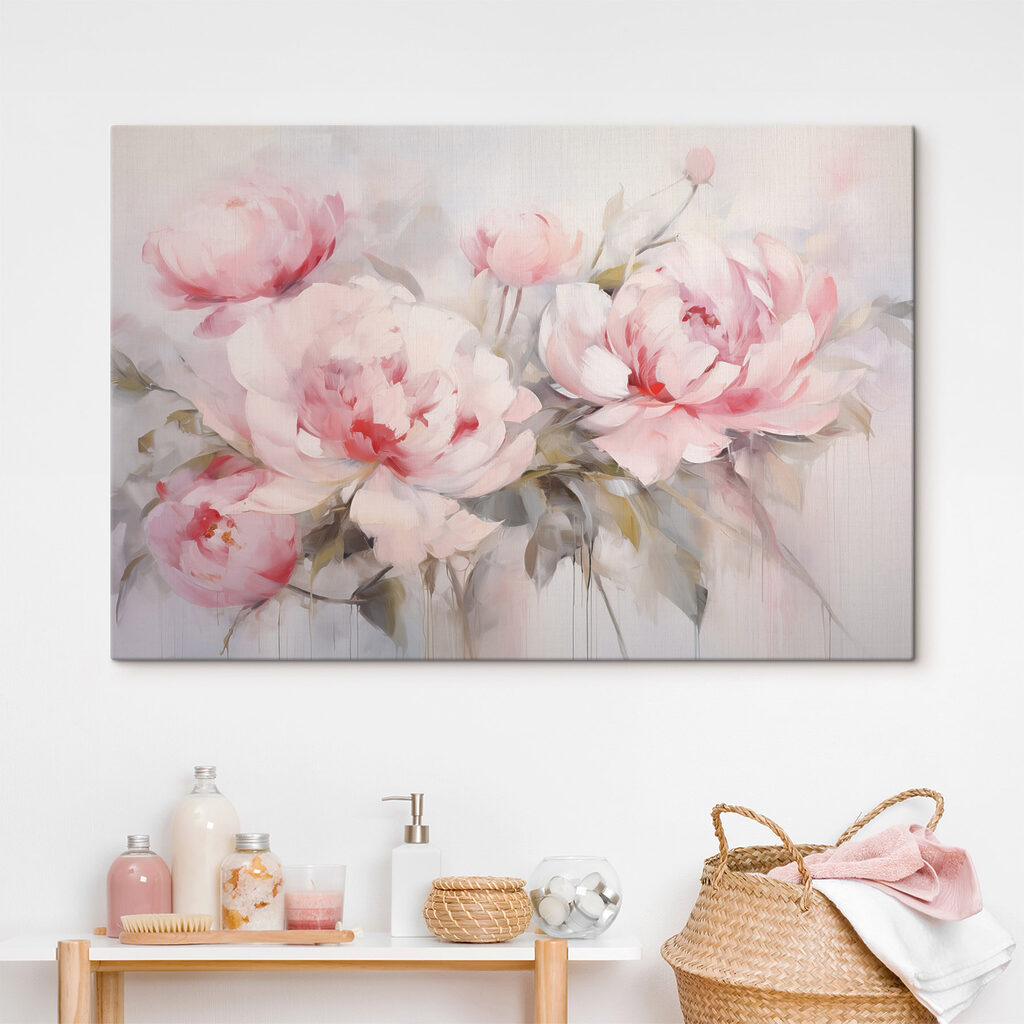 Painting of pink flowers Painting of pink flowers
