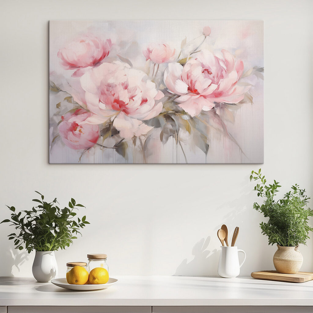 Painting of pink flowers Painting of pink flowers