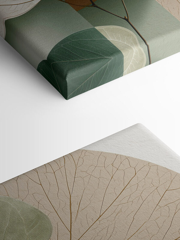 Serene leaves on a soft background
