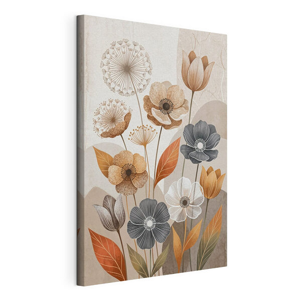 Colorful floral arrangement in soft tones