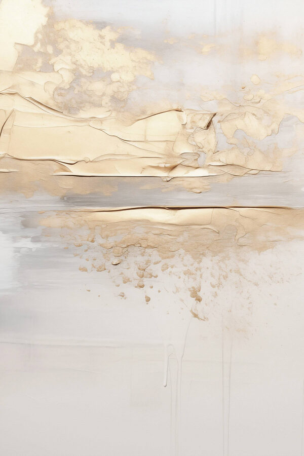 White wall with brown paint