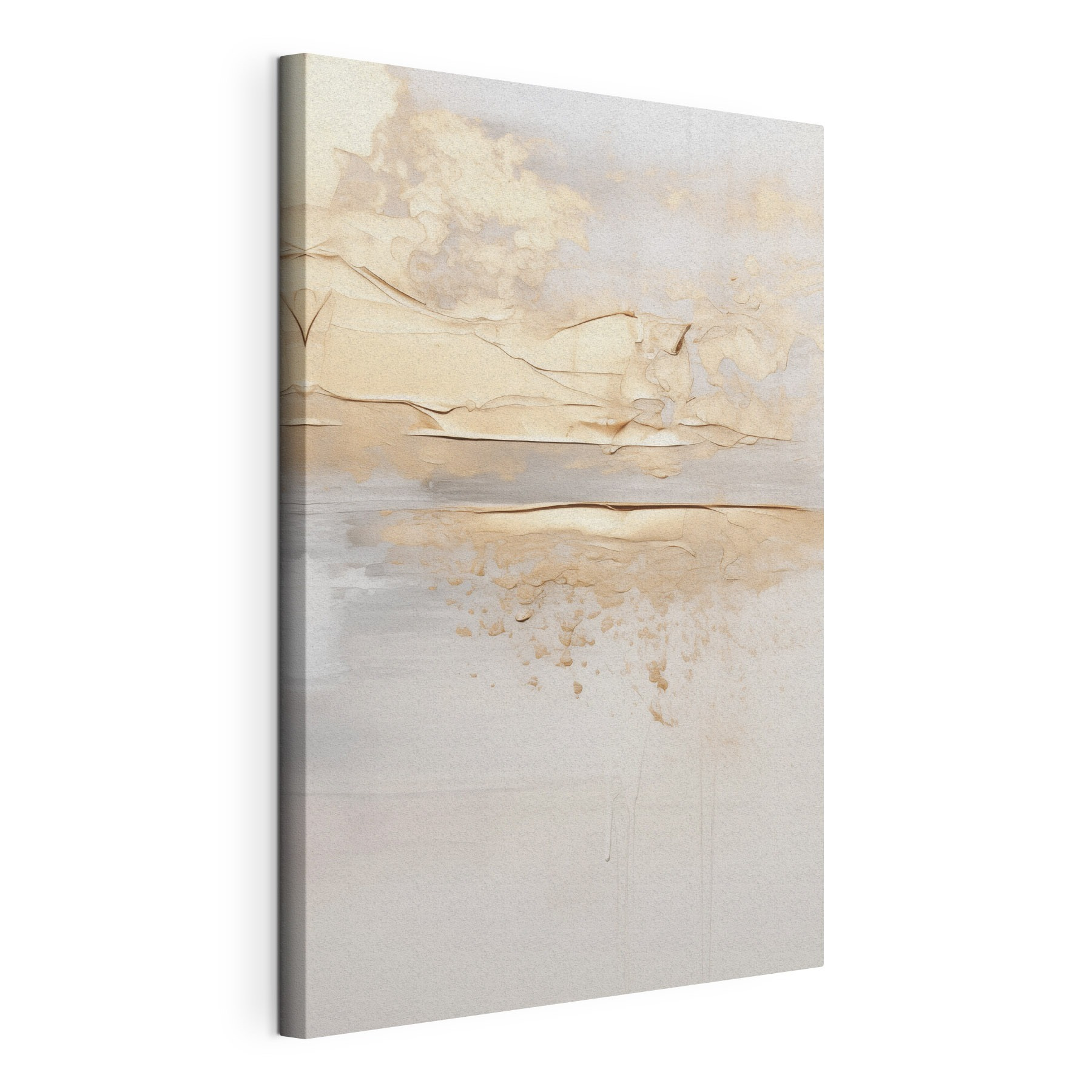 White wall with brown paint