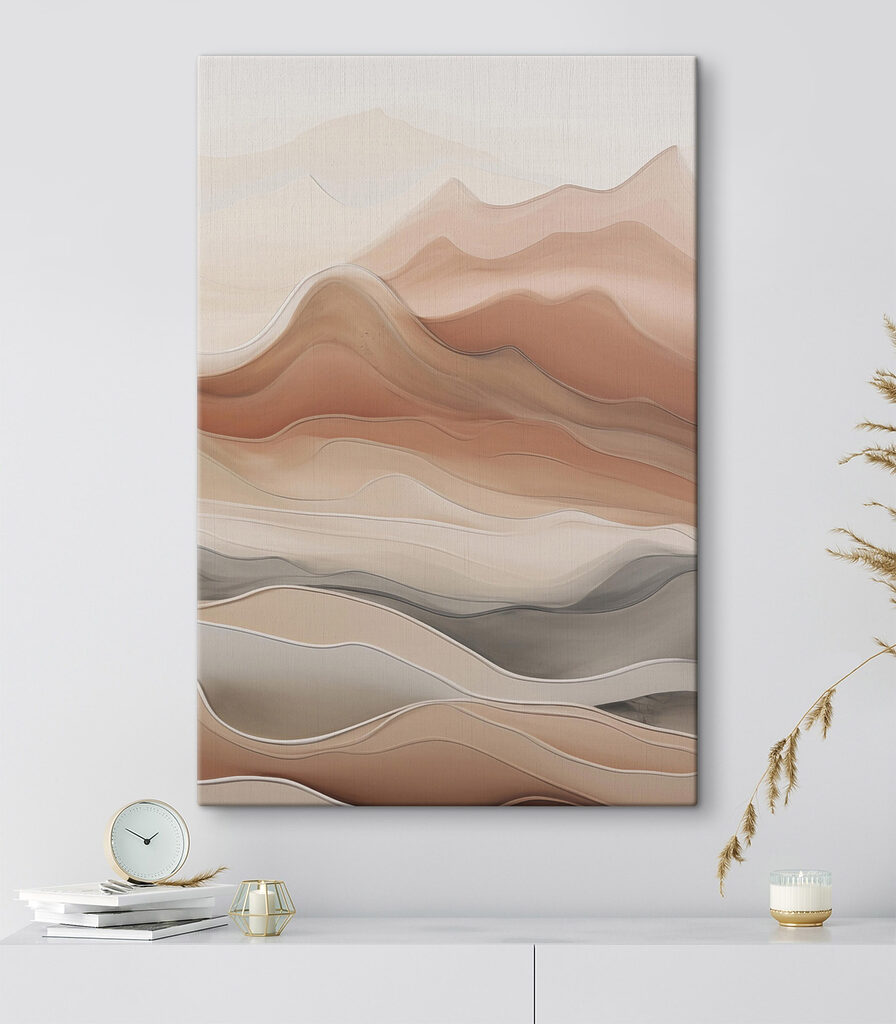 Serene waves in earthy tones Serene waves in earthy tones