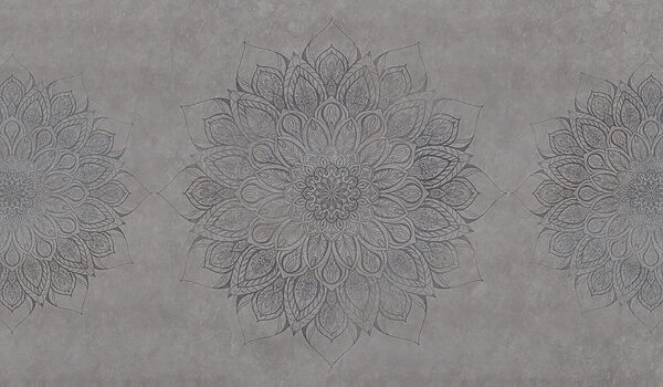 Grey and black mandala Grey and black mandala