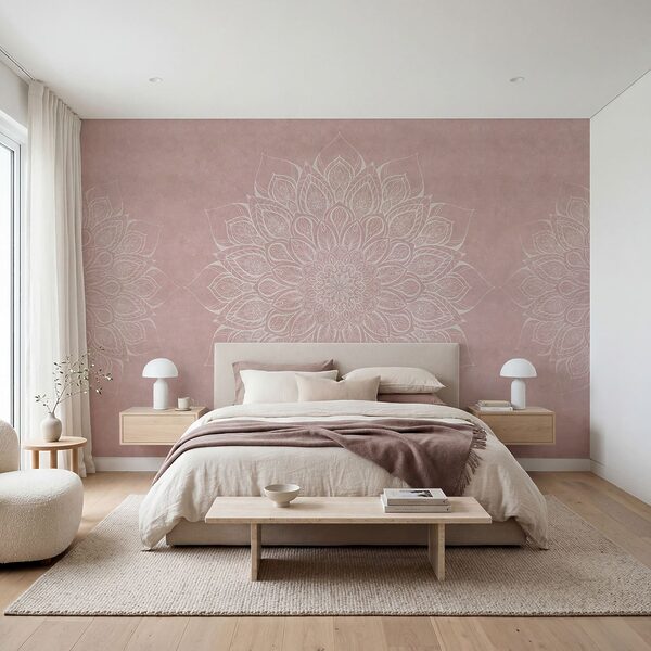 Weißes und rosa Mandala Weißes und rosa Mandala