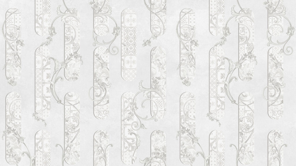 White wallpaper with floral designs White wallpaper with floral designs