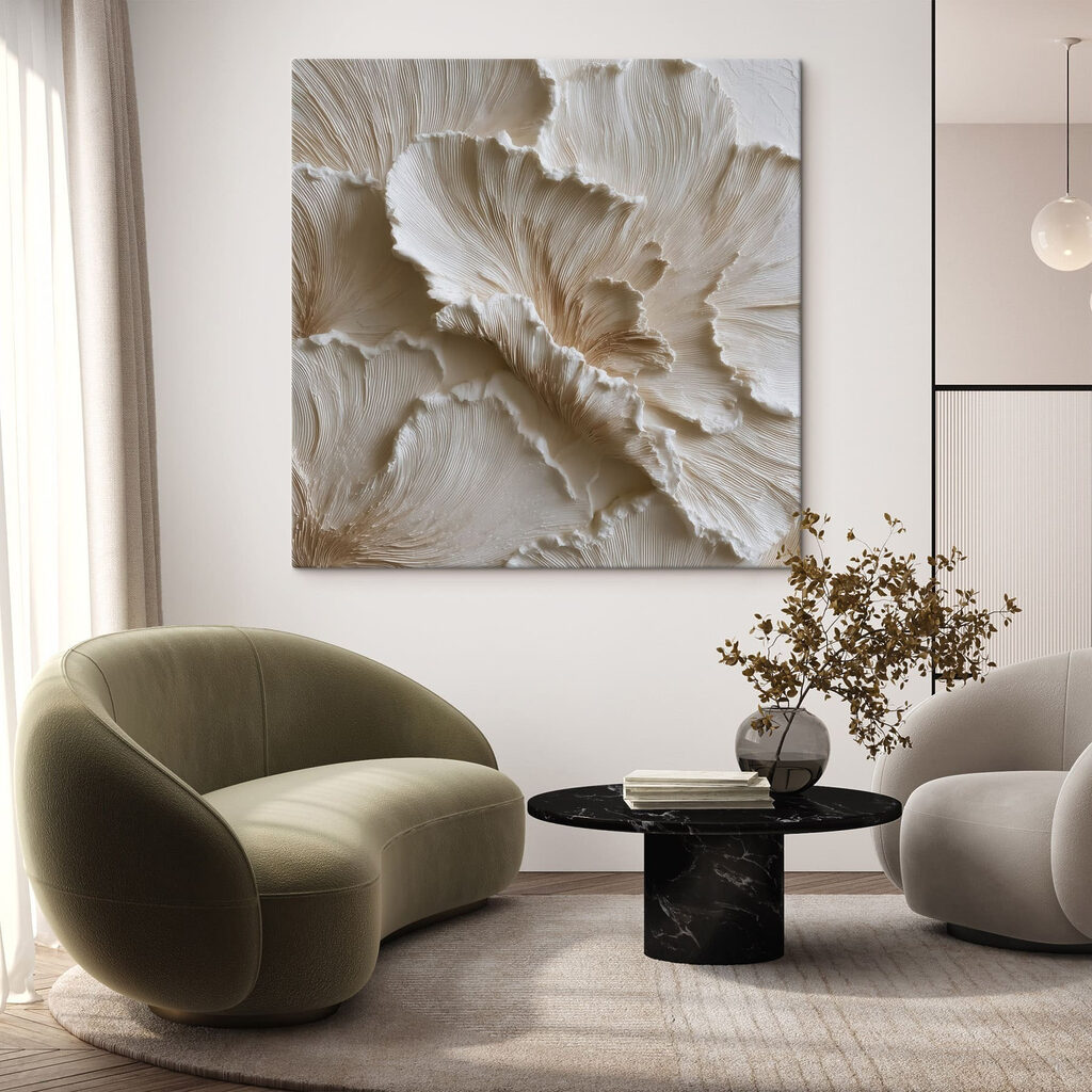 Delicate floral patterns in neutral tones Delicate floral patterns in neutral tones