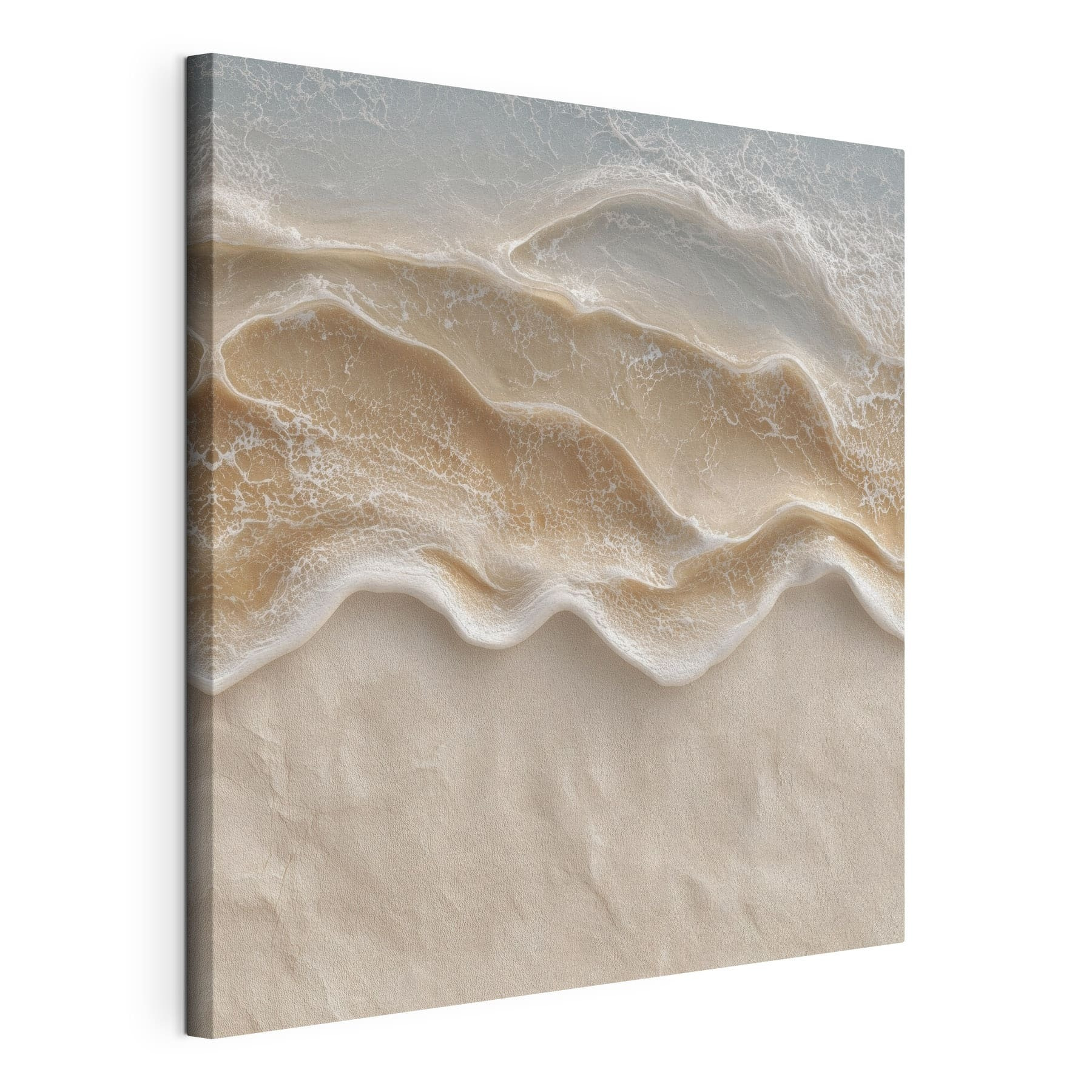 Gentle waves caressing sandy shore