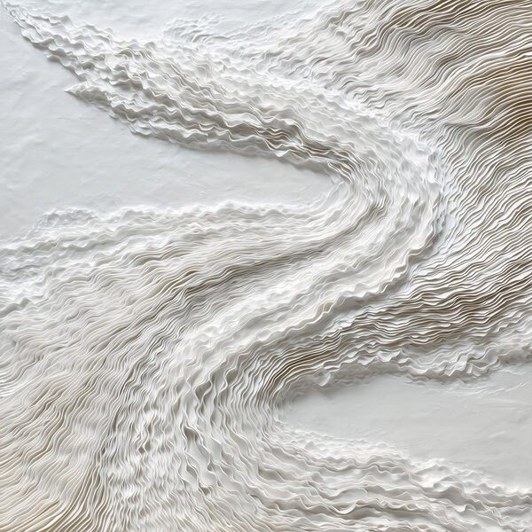 White surface with wavy lines White surface with wavy lines