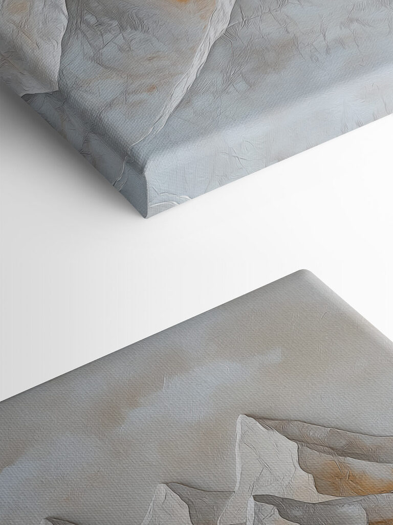White and brown mountain range