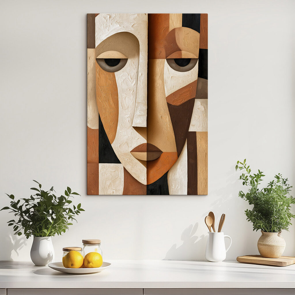 Abstract portrayal of serene expressions