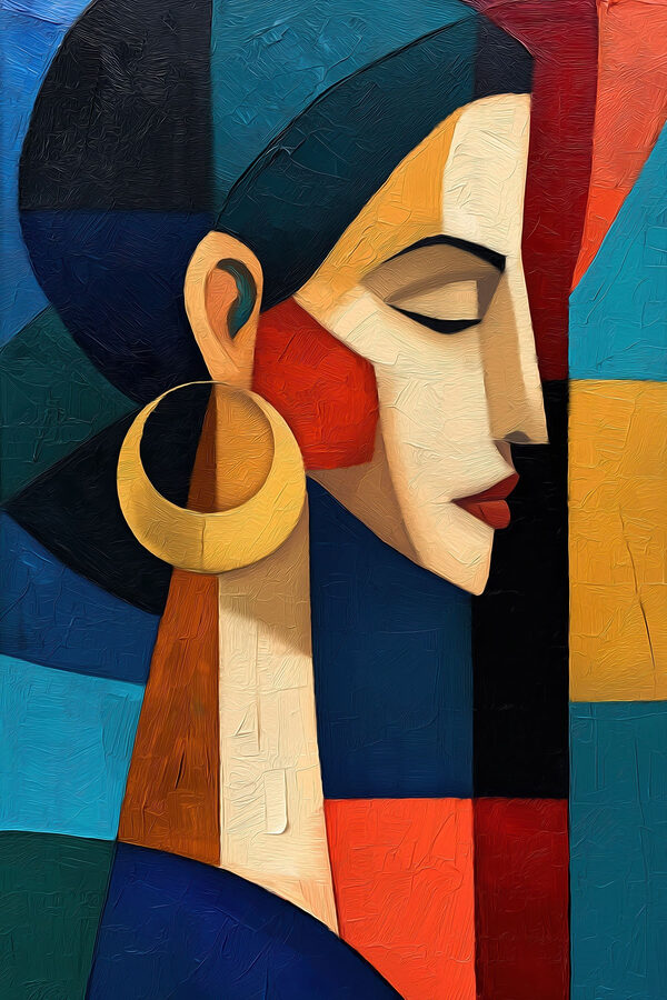 Painting of a woman's face