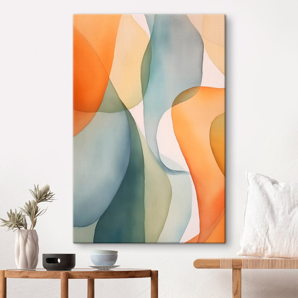 Colorful art with curved lines Colorful art with curved lines