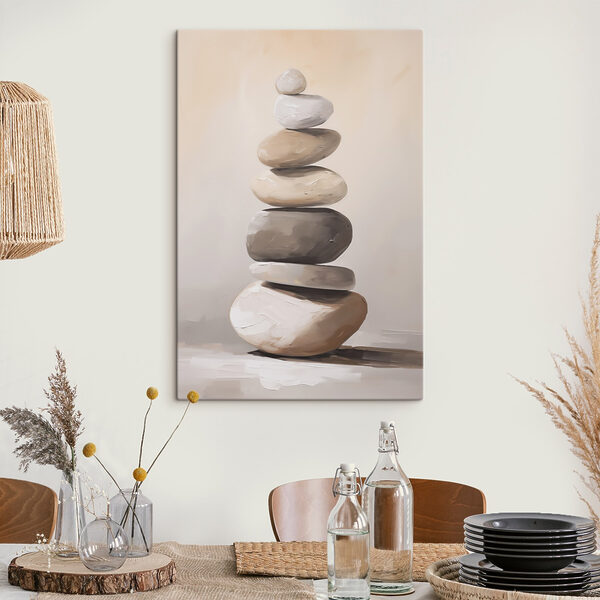Stack of rocks on a table Stack of rocks on a table