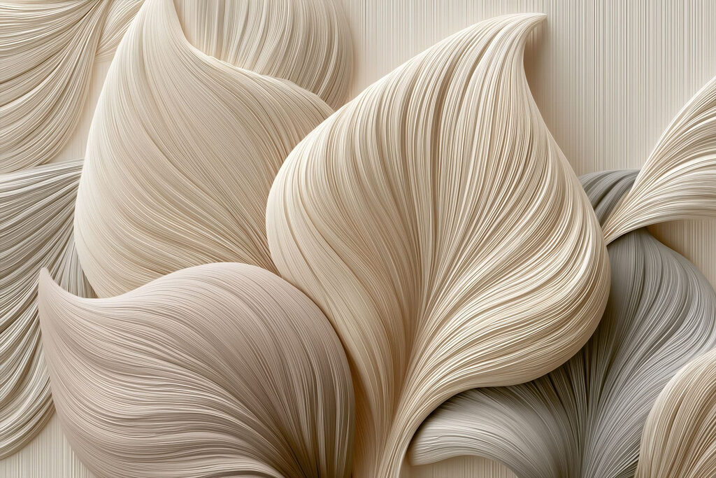Flowing shapes in soft neutrals