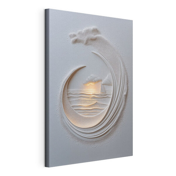 Wandbilder White paper cut out of a boat and a ship (Artikelnummer: s49950)