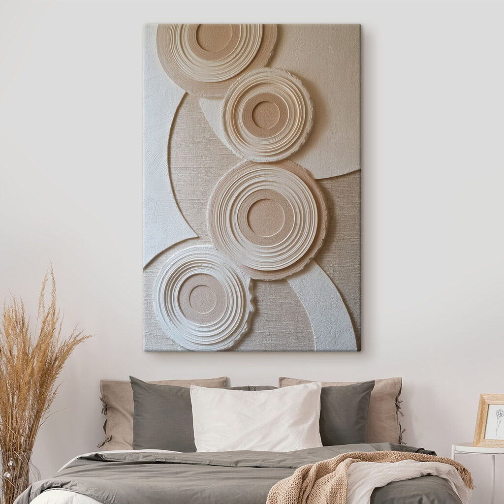 - Circular patterns on textured background - Circular patterns on textured background