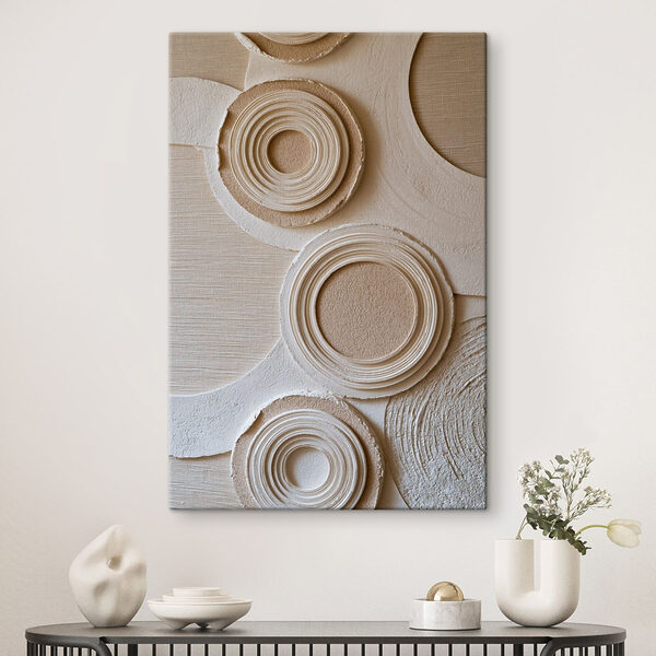 Wall with circles and a pattern