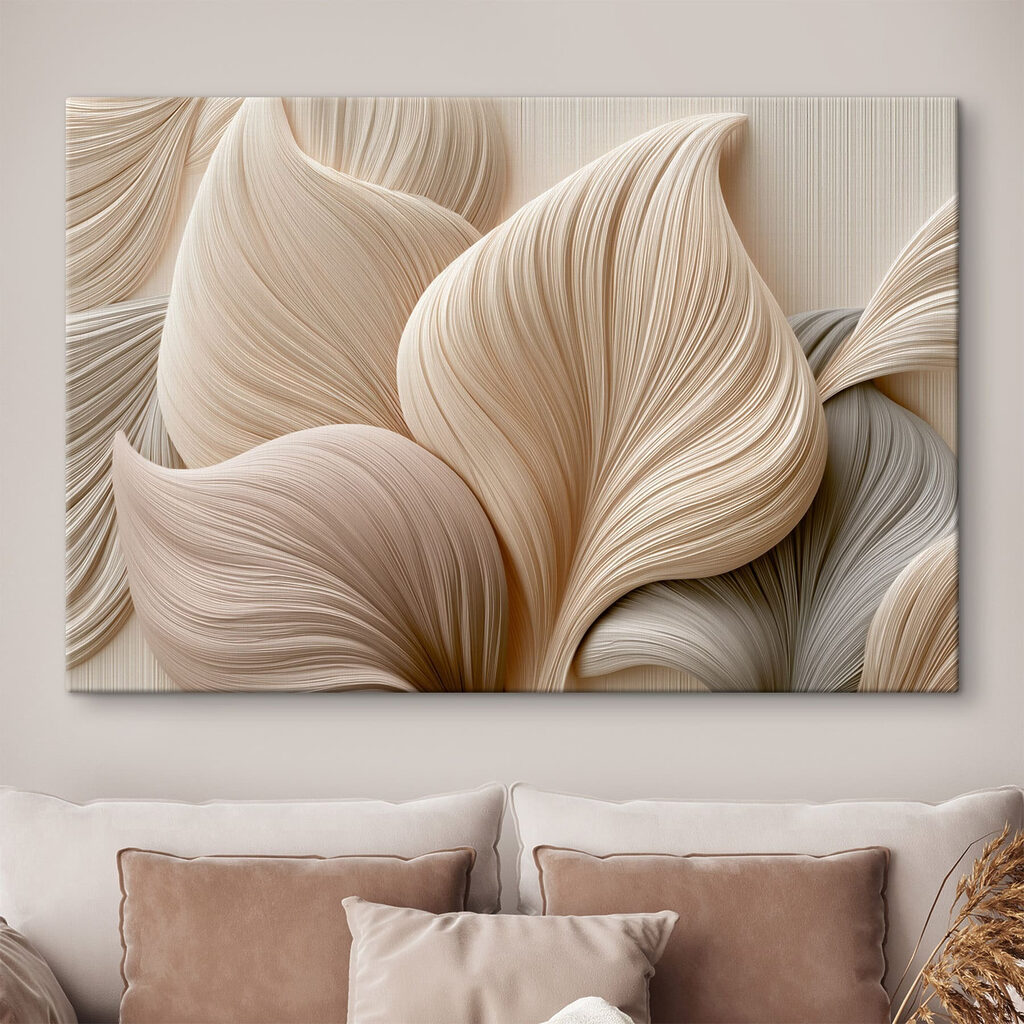Flowing shapes in soft neutrals