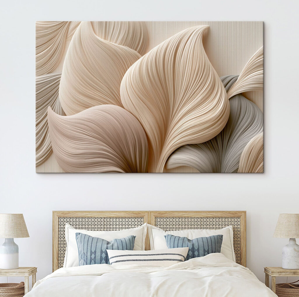 Flowing shapes in soft neutrals