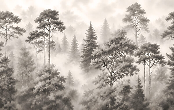 Group of trees in a forest Group of trees in a forest