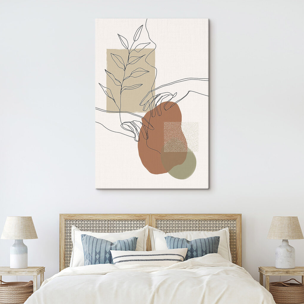 Drawing of a hand holding a plant Drawing of a hand holding a plant