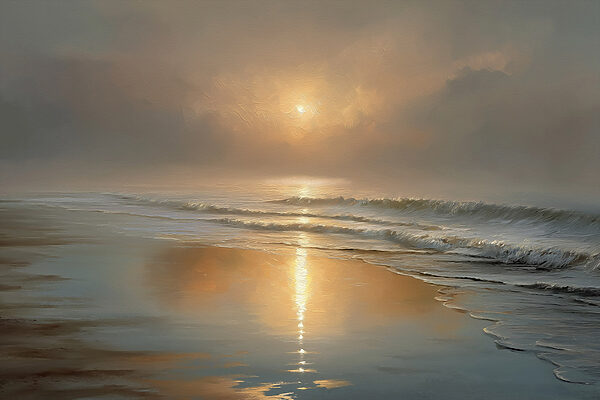 Sunset over a beach