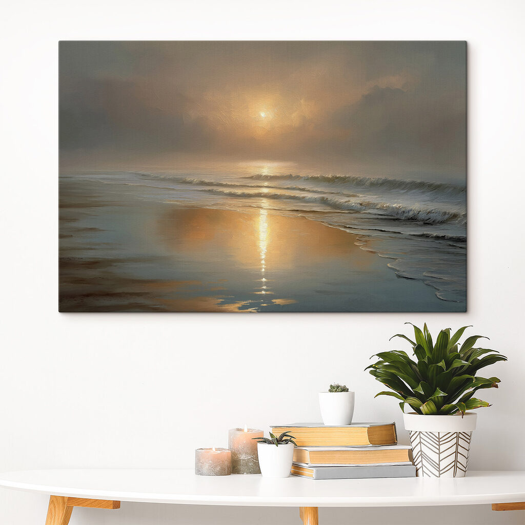 Sunset over a beach