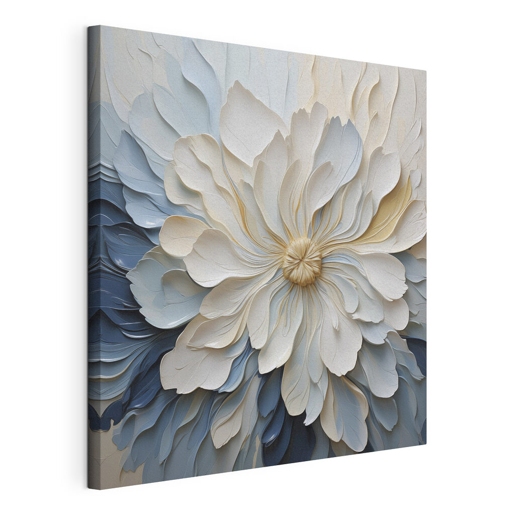 White and blue flower