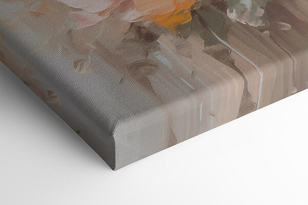 Painting of flowers on a white surface Painting of flowers on a white surface