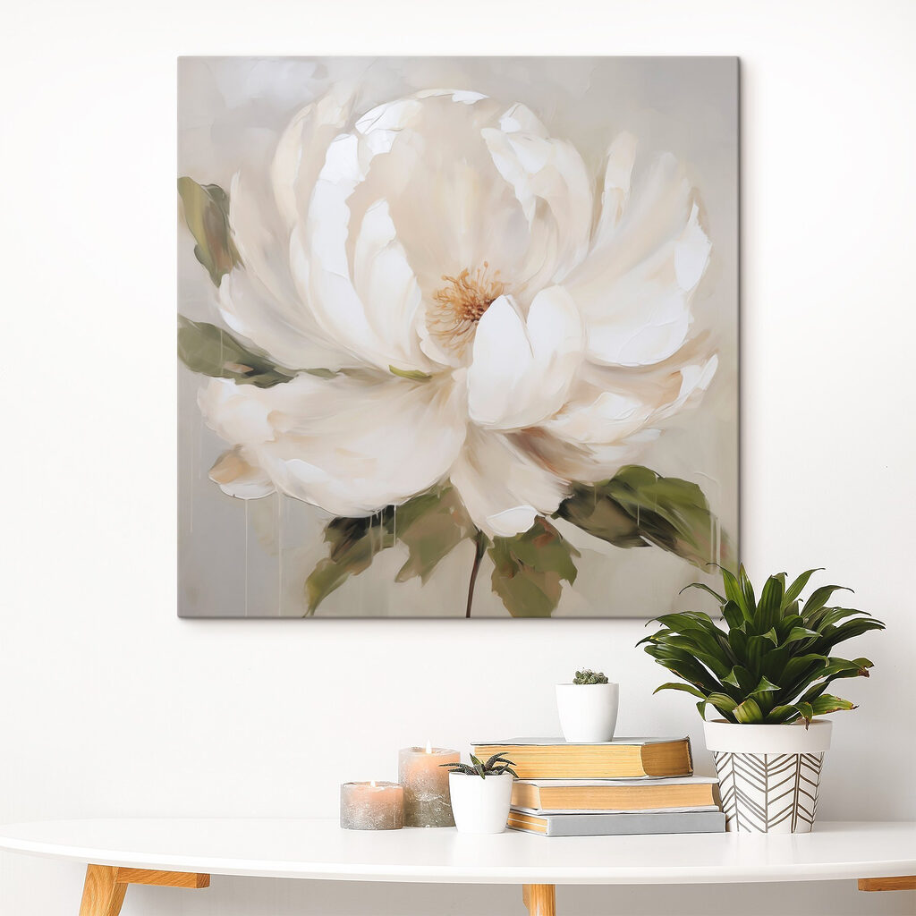 Painting of a white flower