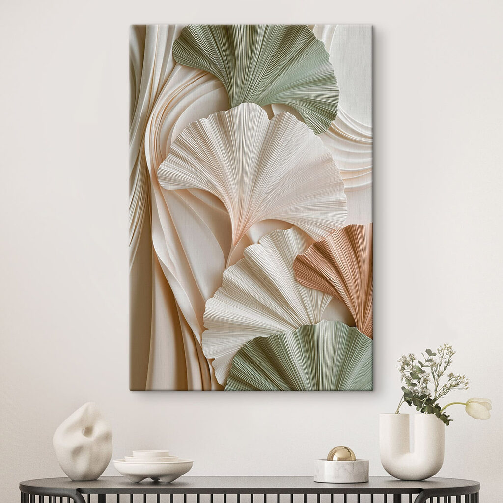 Soft folds in soothing earth tones