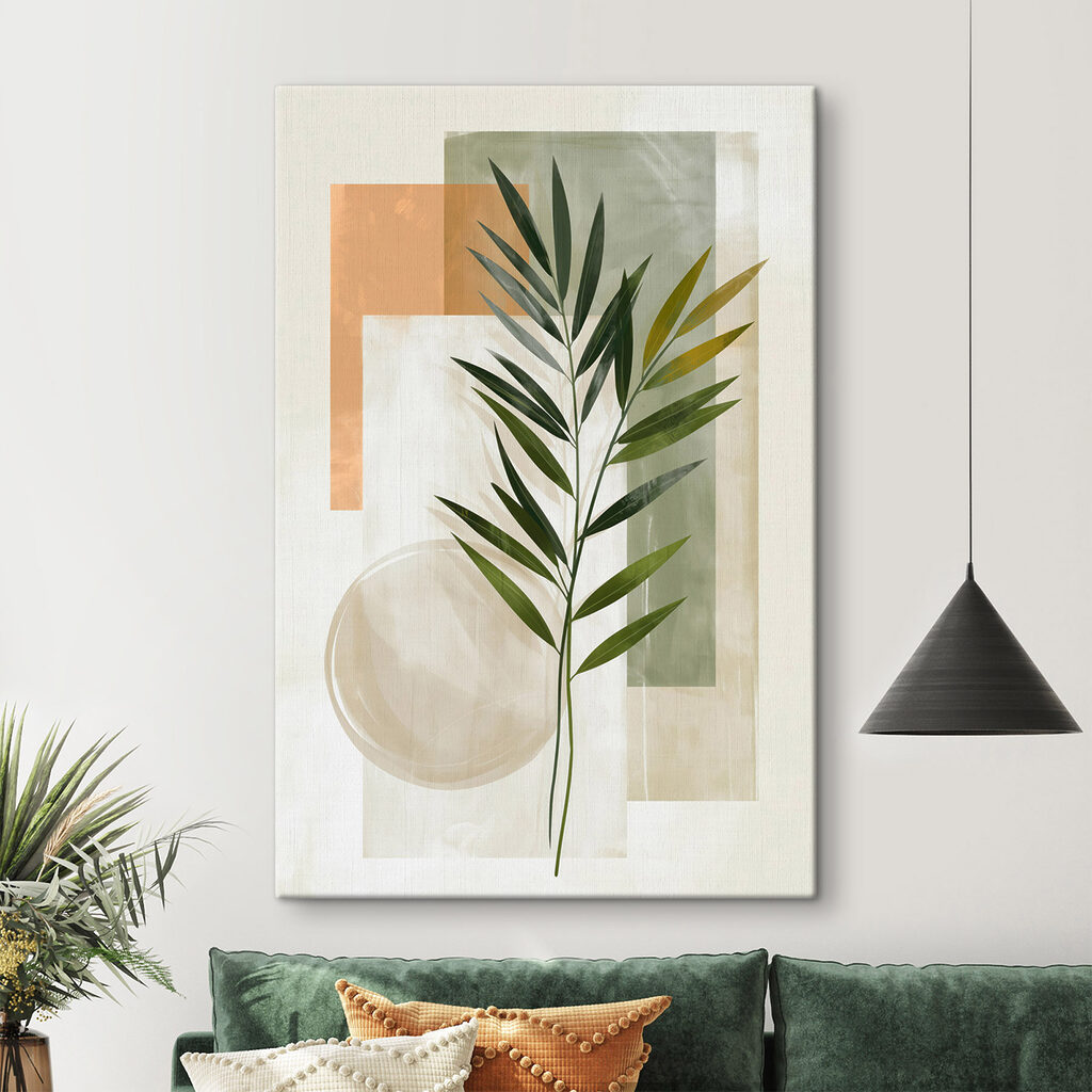 Plant with leaves on a white background