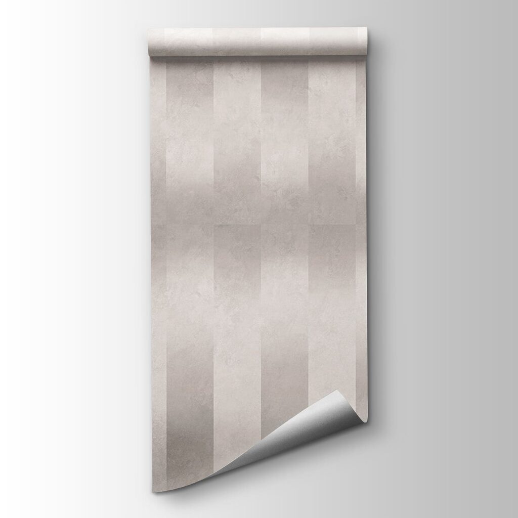 White and grey striped wall