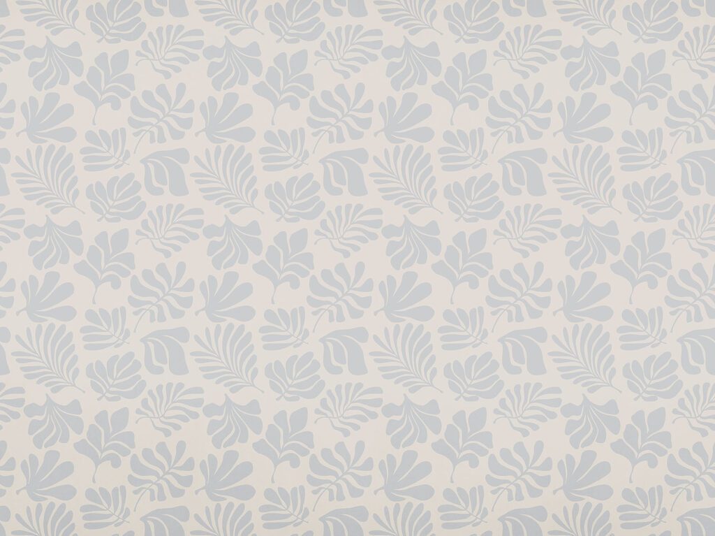 Pattern of leaves on a white background