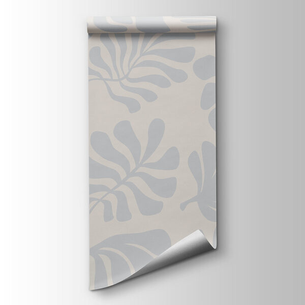 Pattern of leaves on a white background