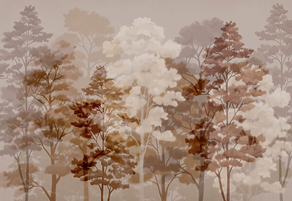 Group of trees with brown and white leaves Group of trees with brown and white leaves