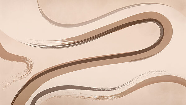 Brown and white brush strokes