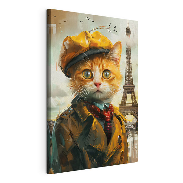 Wandbilder Wandbilder Eine Katze in Mantel und Hut (Artikelnummer: s37456)