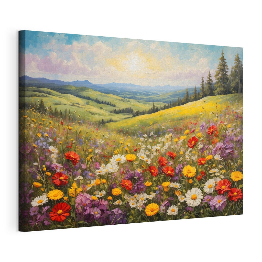Field of colorful flowers